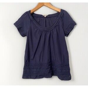 American Eagle Outfitters Peasant Boho Blouse Blue Top lightweight Soft Sz M